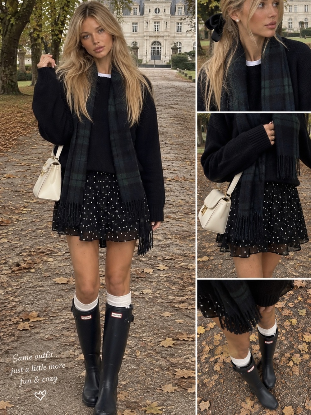 Old Navy Black Mini Skirt with White Polka Dots